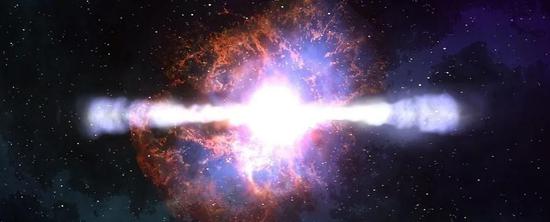 超新星爆發(fā)藝術(shù)圖（圖片來(lái)源：NASA）