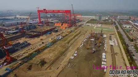 招商工業海門基地國內首個室內干船塢順利推進