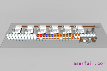  Fastems旗艦版定制型柔性自動化系統——MLS，在集成多臺機加設備的同時，還將自動去毛刺單元、機內檢測、視覺系統、打印機、集中切屑處理系統、中央冷卻系統等一系列生產輔助設備靈活集成到生產線中。
