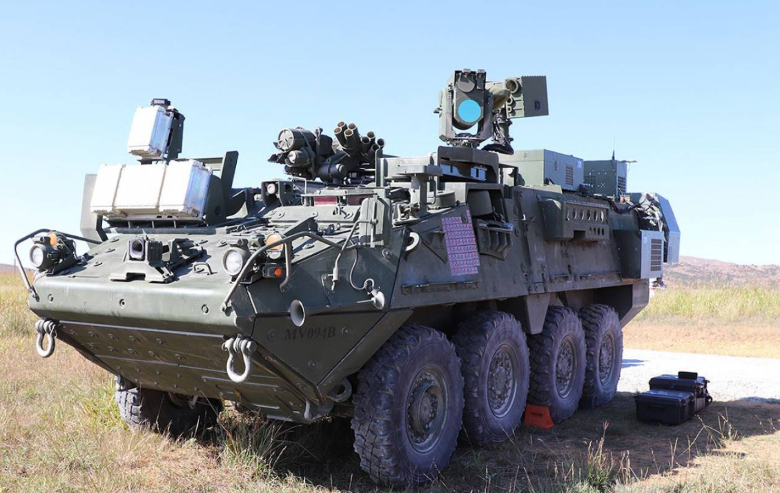 安裝了激光武器的Stryker步兵戰(zhàn)車。